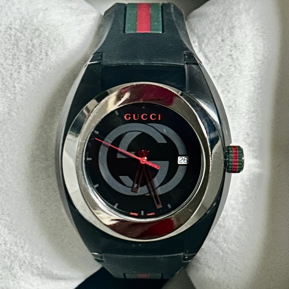 Gucci Sync YA137101 Men’s Stainless Watch ~ Quartz Movement ~ New W/Book & Tags - Picture 2 of 16